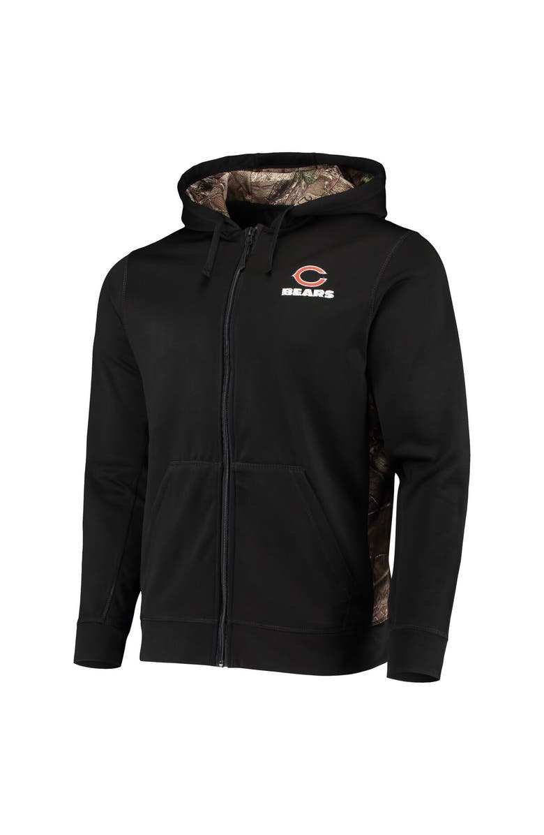 DUNBROOKE Men's Dunbrooke Black/Realtree Camo Chicago Bears Decoy Tech Fleece Full-Zip Hoodie, Alternate, color, Black