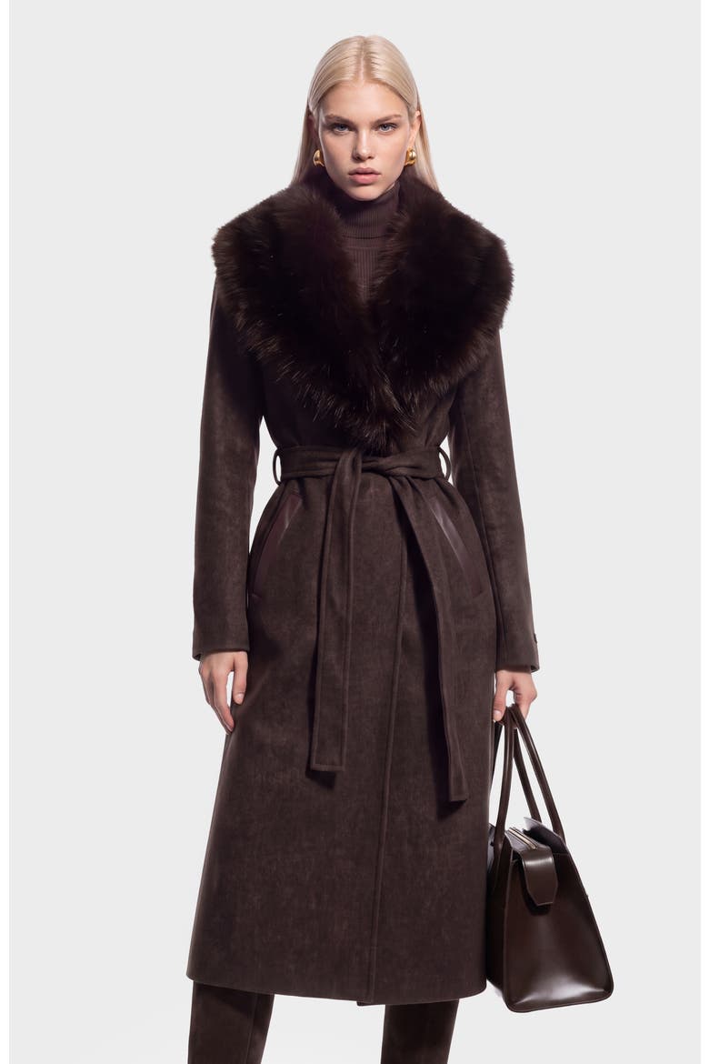 Cindy Wool Cashmere Coat, Main, color, Heather Cacao