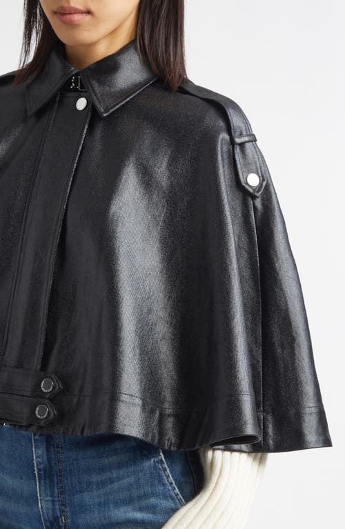 Derek Lam 10 Crosby Beatrix Rib Sleeves Coated Twill Cape In Multi