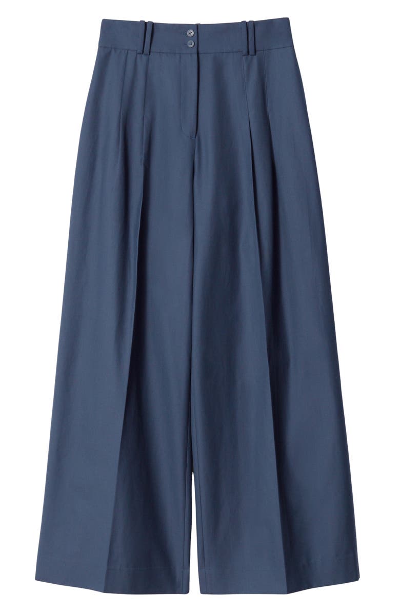 & Other Stories Pleated Wool & Cotton Trousers, Alternate, color,