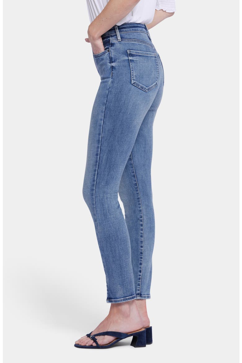 Ami Twist Seam High Waist Skinny Jeans, Alternate, color, SANDYBEACH