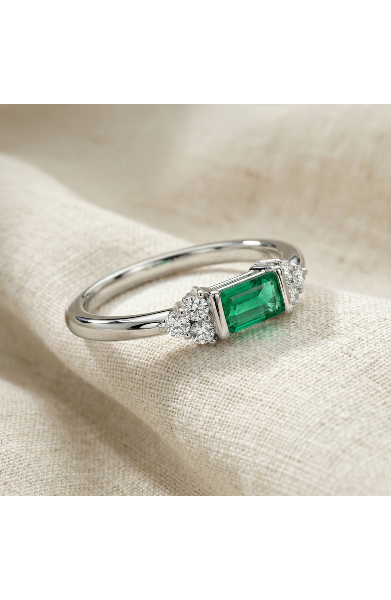Bliss Diamond 1/3Ct Thin Emerald Diamond Stackable Wedding Ring 14k Gold Lab Grown, Alternate, color, 14K White Gold