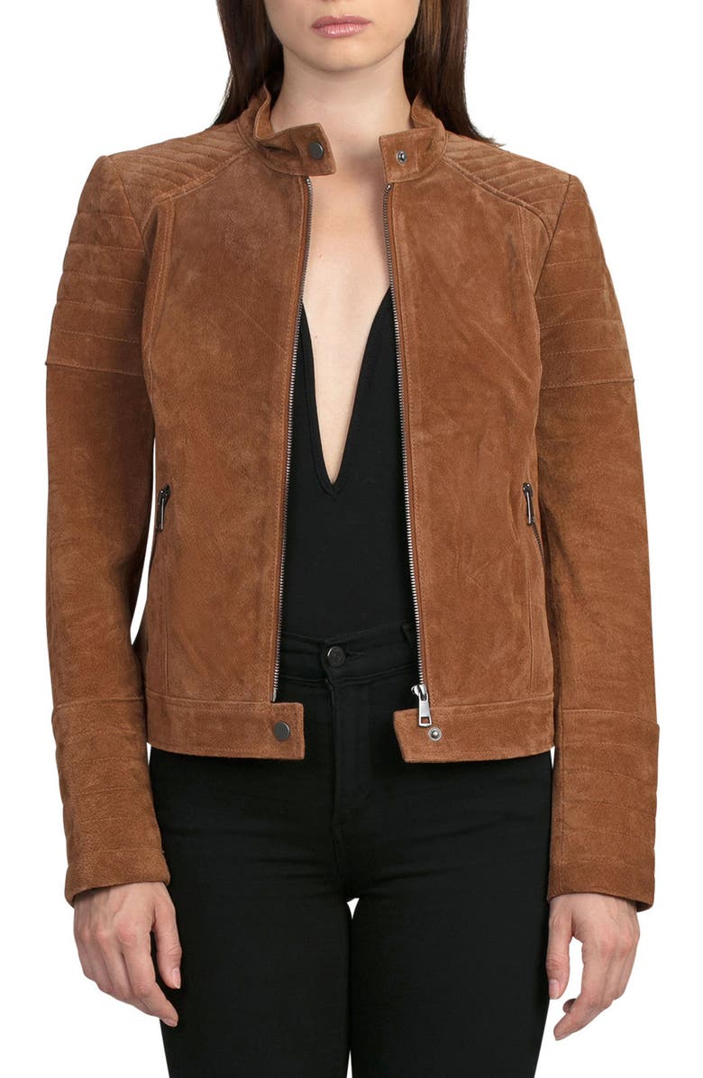 Bagatelle Suede Moto Jacket, Main, color,