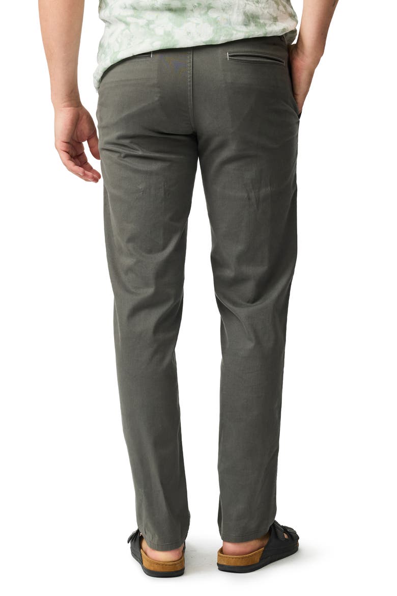 Thomas Road Stretch Cotton Flat Front Chinos, Alternate, color, THYME