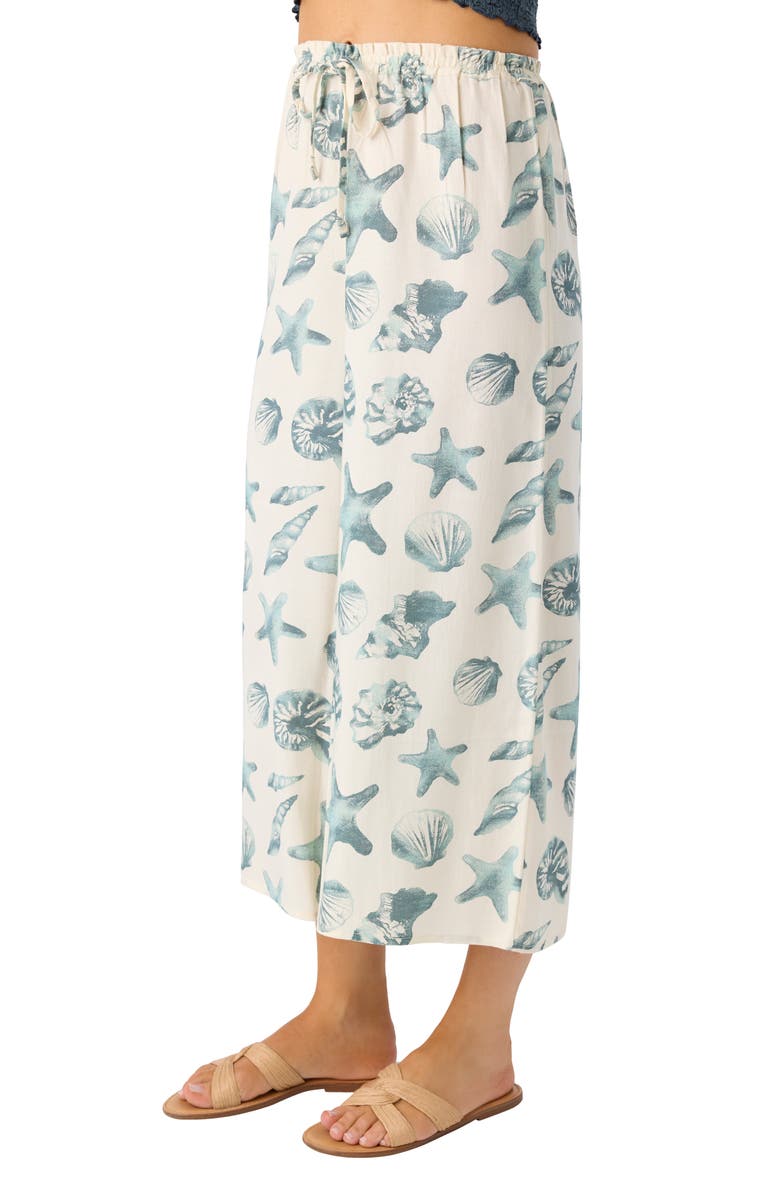 O'Neill Murrie Seashell Print Crop Drawstring Pants, Alternate, color,
