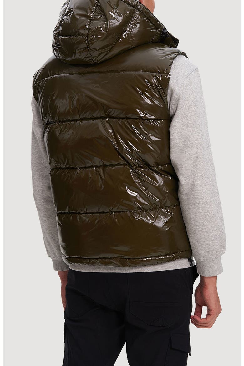 Ledger Hooded Puffer Vest, Alternate, color, OLIVE