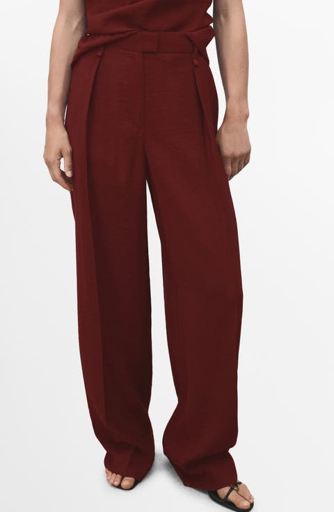 Pleated Straight Fit Pants