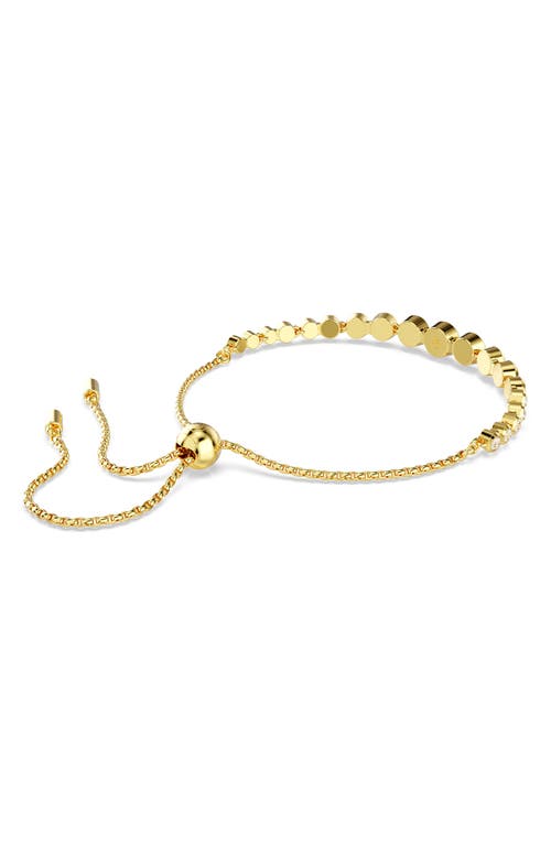 Swarovski Imber Crystal Bezel Slider Tennis Bracelet In Crystal/gold