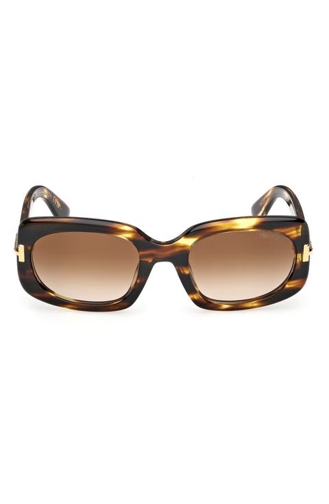 Icon 54mm Rectangle Sunglasses