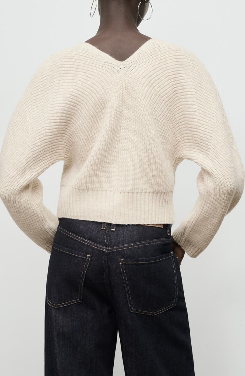 MANGO V-Neck Cardigan, Alternate, color, Beige