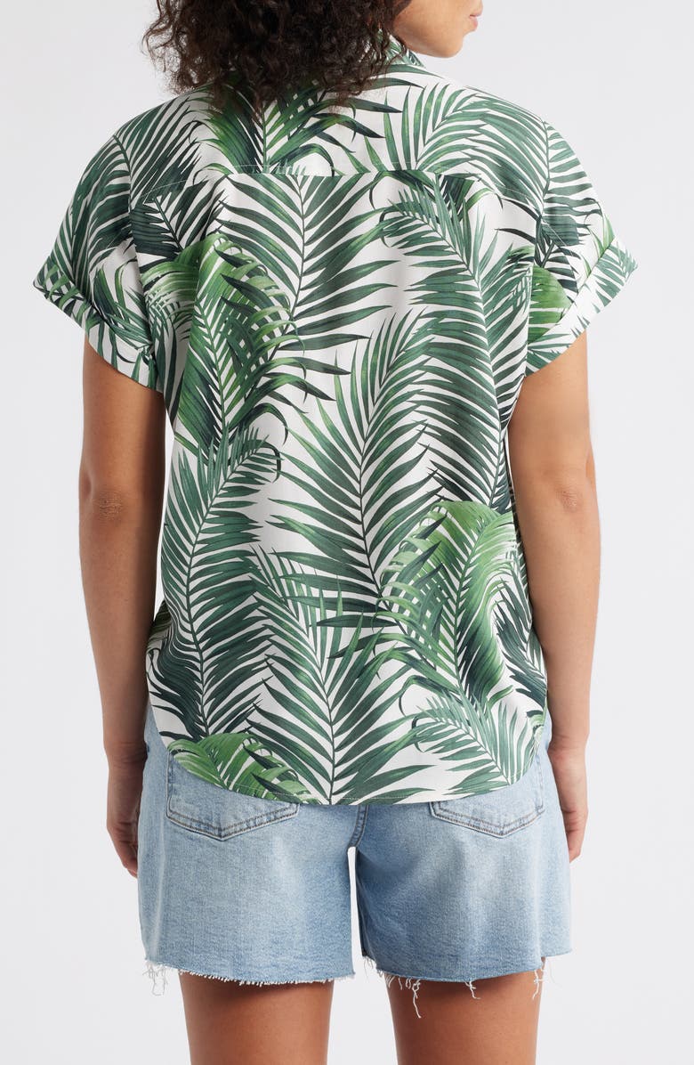 Tommy Bahama Leaf of Luxury Short Sleeve Silk Button-Up Shirt, Alternate, color,