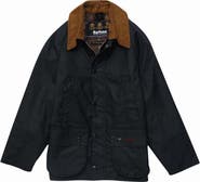 Barbour Kids' Contrast Corduroy Collar Waxed Cotton Jacket