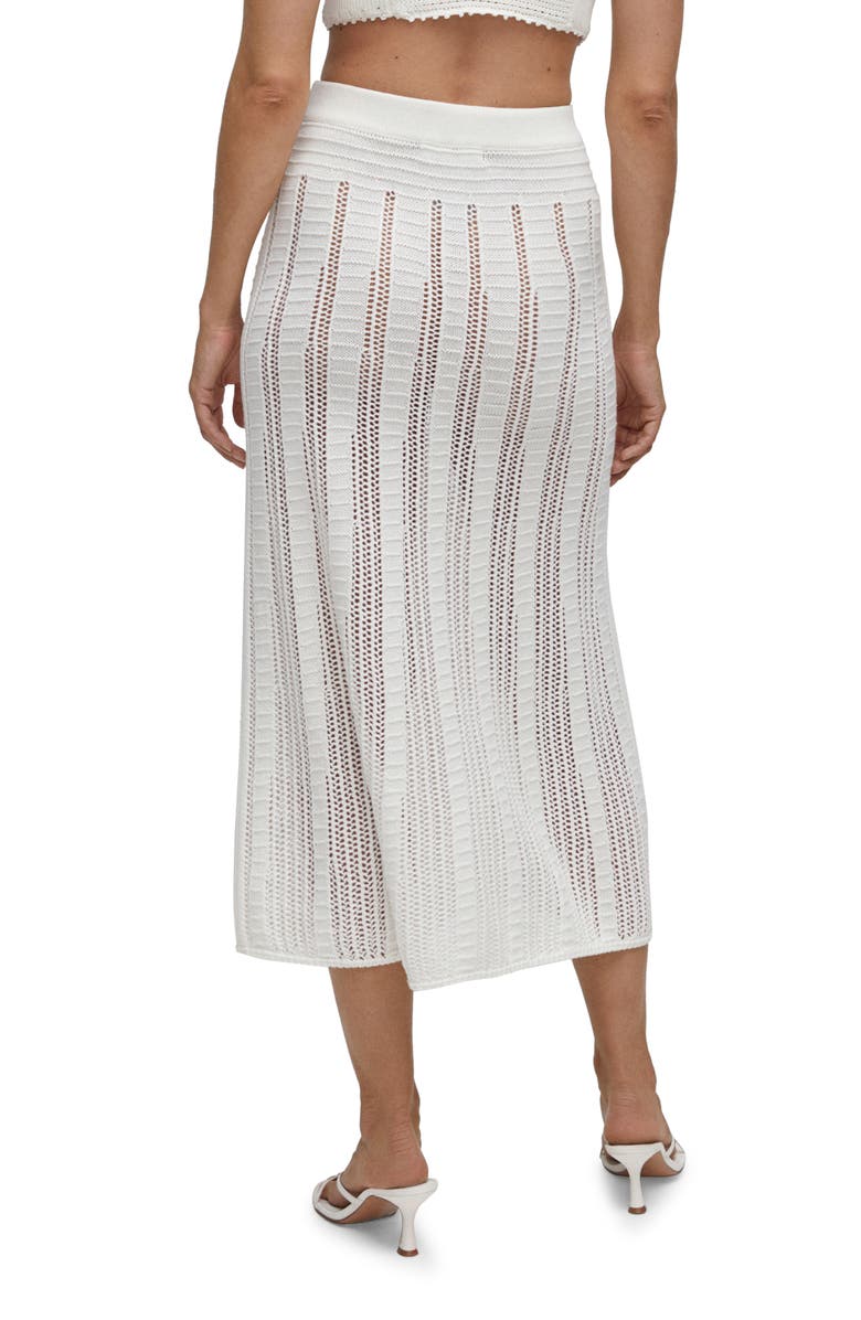 MANGO Openwork Stitch Midi Sweater Skirt, Alternate, color, 