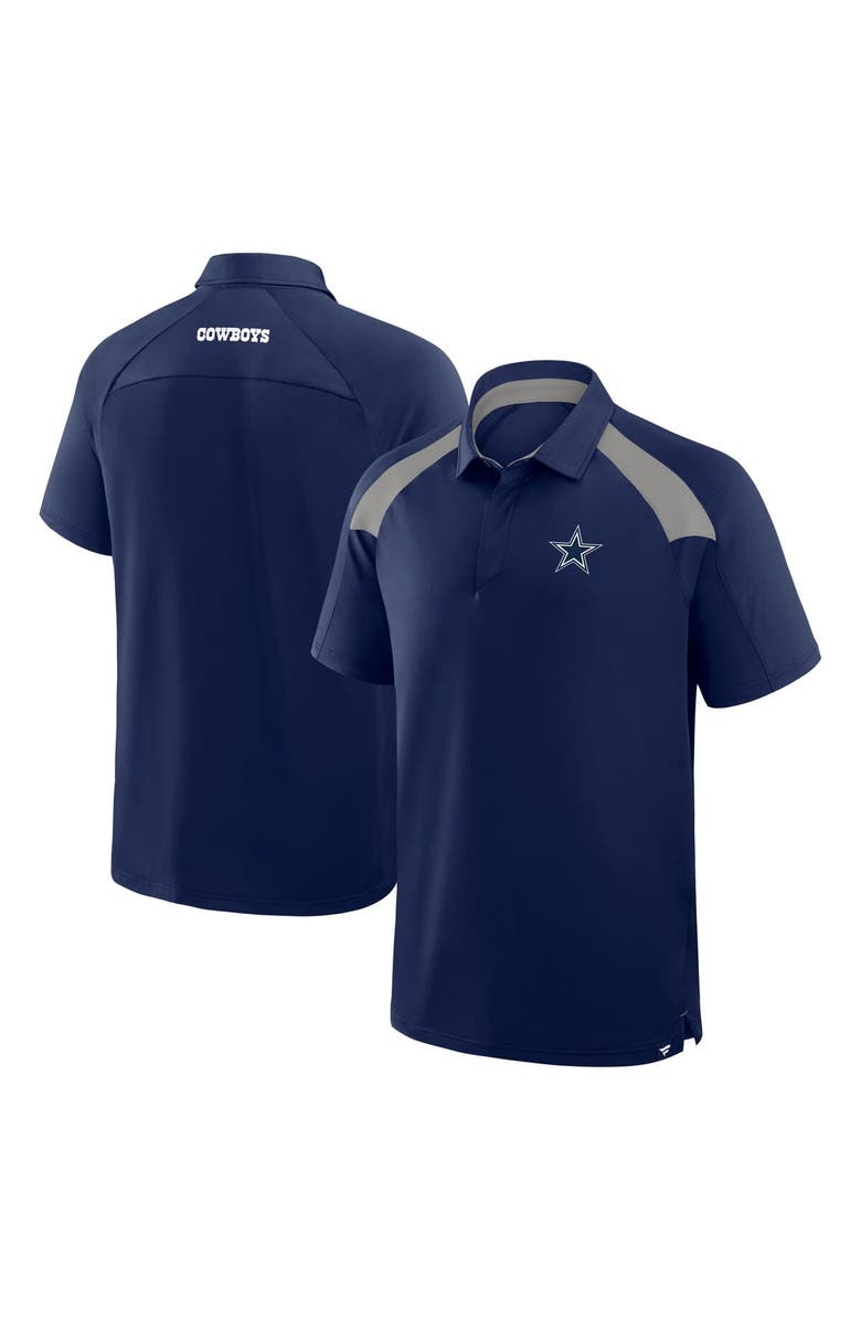FANATICS Men's Fanatics Navy Dallas Cowboys Back Around Raglan Polo, Main, color, 