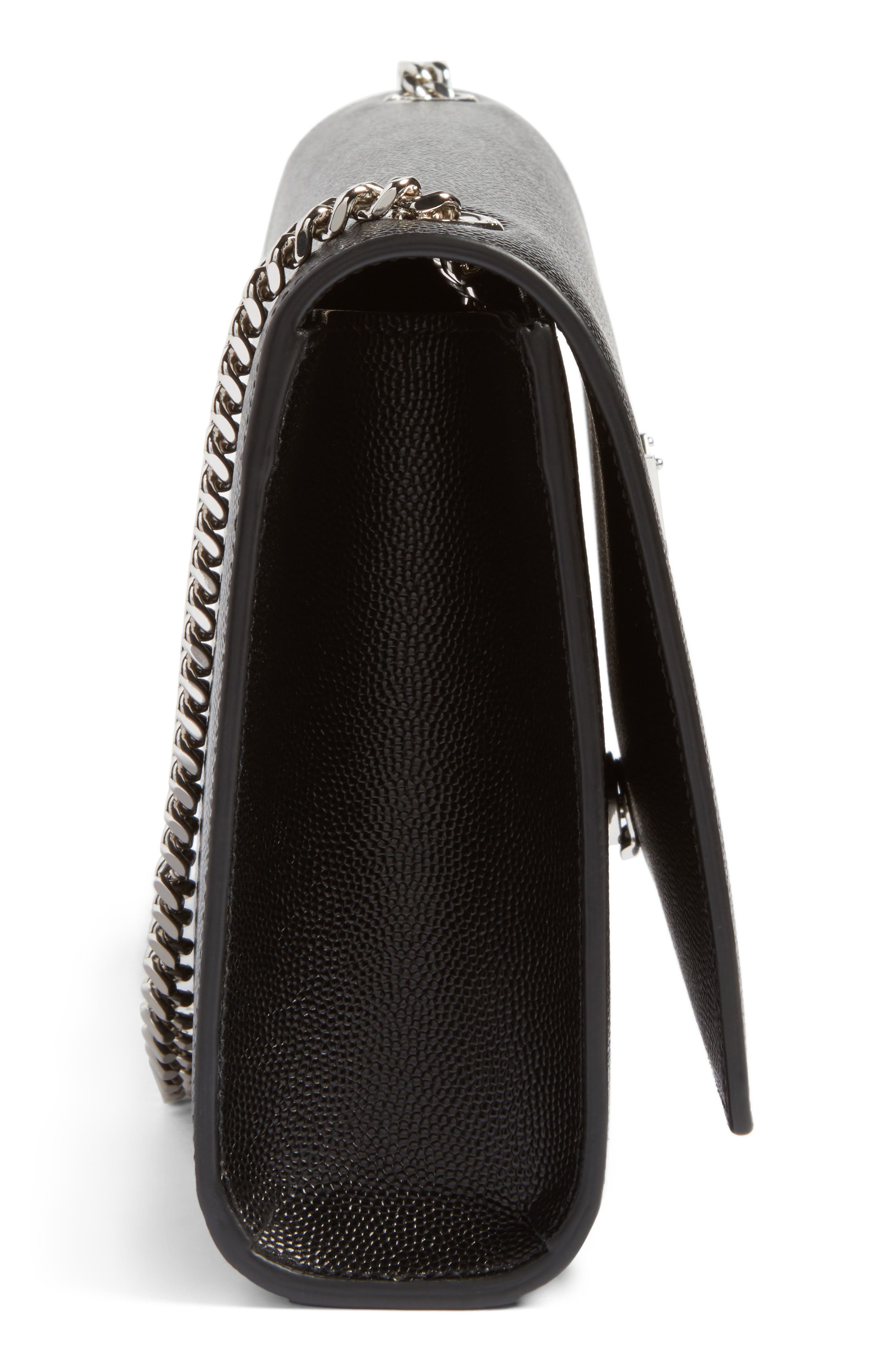 Saint Laurent Medium Kate Leather Wallet on a Chain, Alternate, color, 