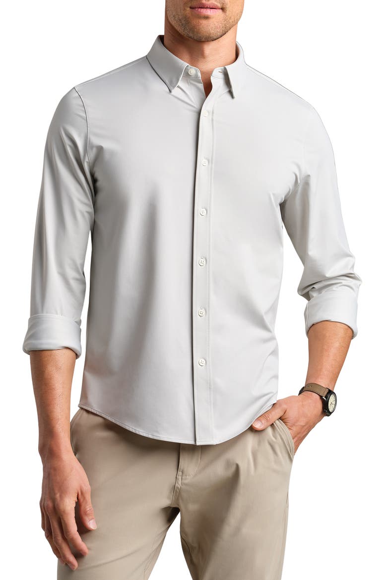 Commuter Classic Fit Stretch Button-Up Shirt, Main, color, GRAY STONE OXFORD