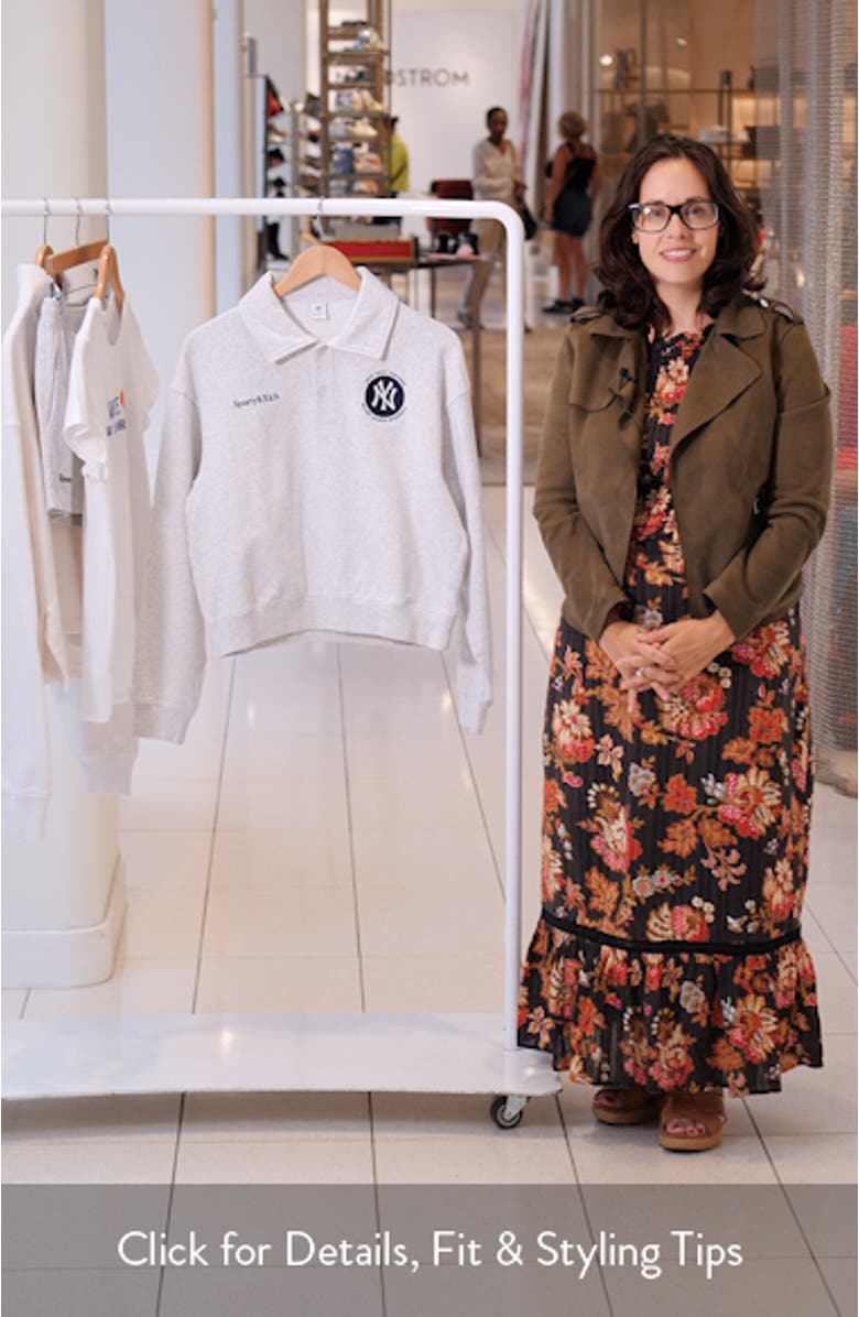 x '47 MLB New York Yankees World Series Cotton Fleece Polo Sweatshirt, sales video thumbnail