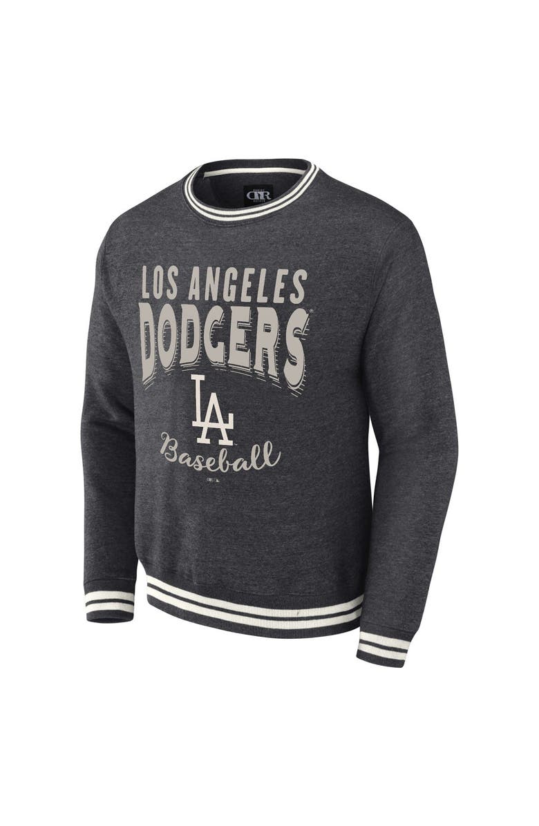 Darius Rucker Collection by Fanatics Men's Darius Rucker Collection by Fanatics  Heather Charcoal Los Angeles Dodgers Vintage Pullover Sweatshirt, Alternate, color, 