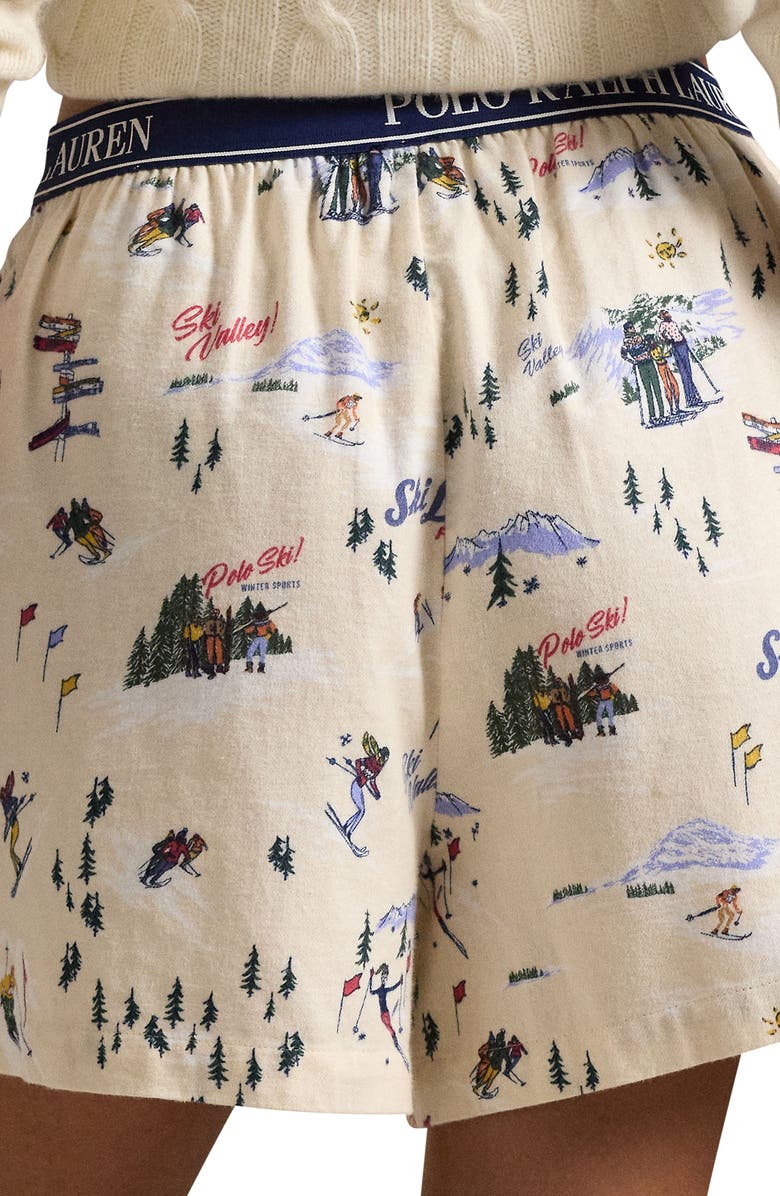 Polo Ralph Lauren Print Cotton Boxer Pajama Shorts, Alternate, color, 