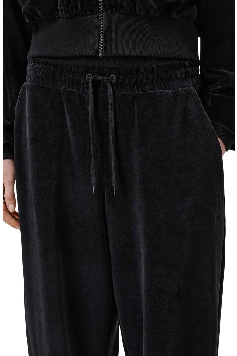 Vin Velvet Sweatpants, Alternate, color, BLACK