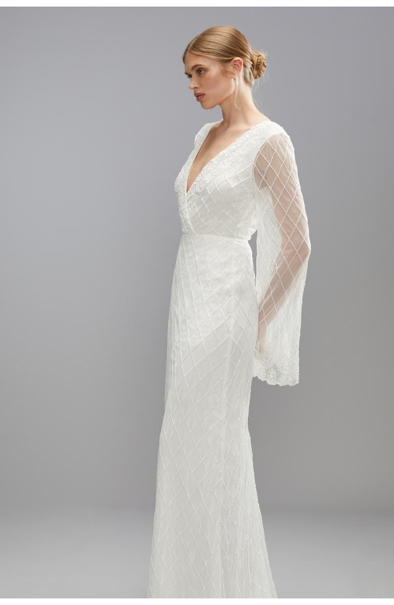 Coast Embellished Bridal Maxi Dress, Alternate, color, Ivory