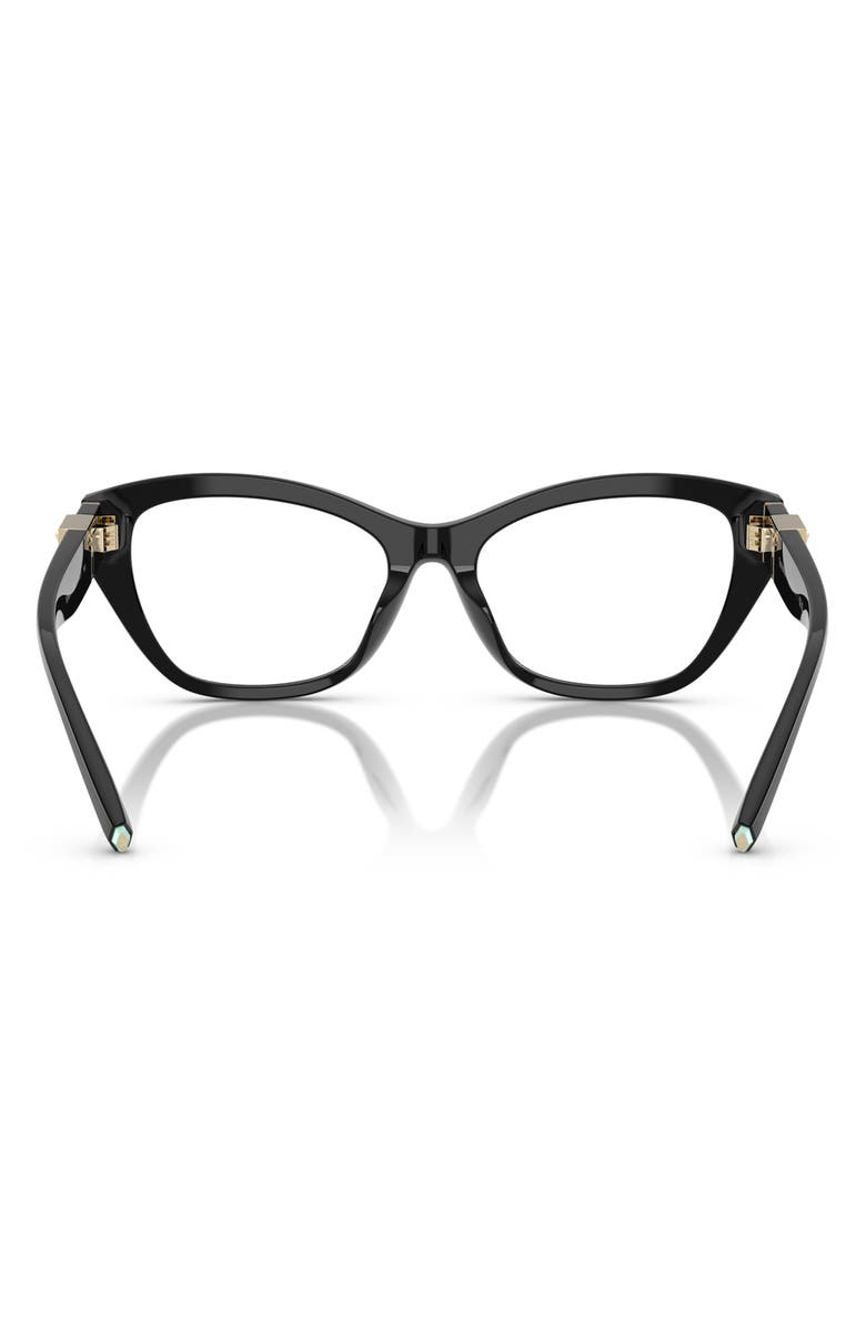 Tiffany & Co. 52mm Cat Eye Optical Glasses, Alternate, color, Black/ Demo Lens
