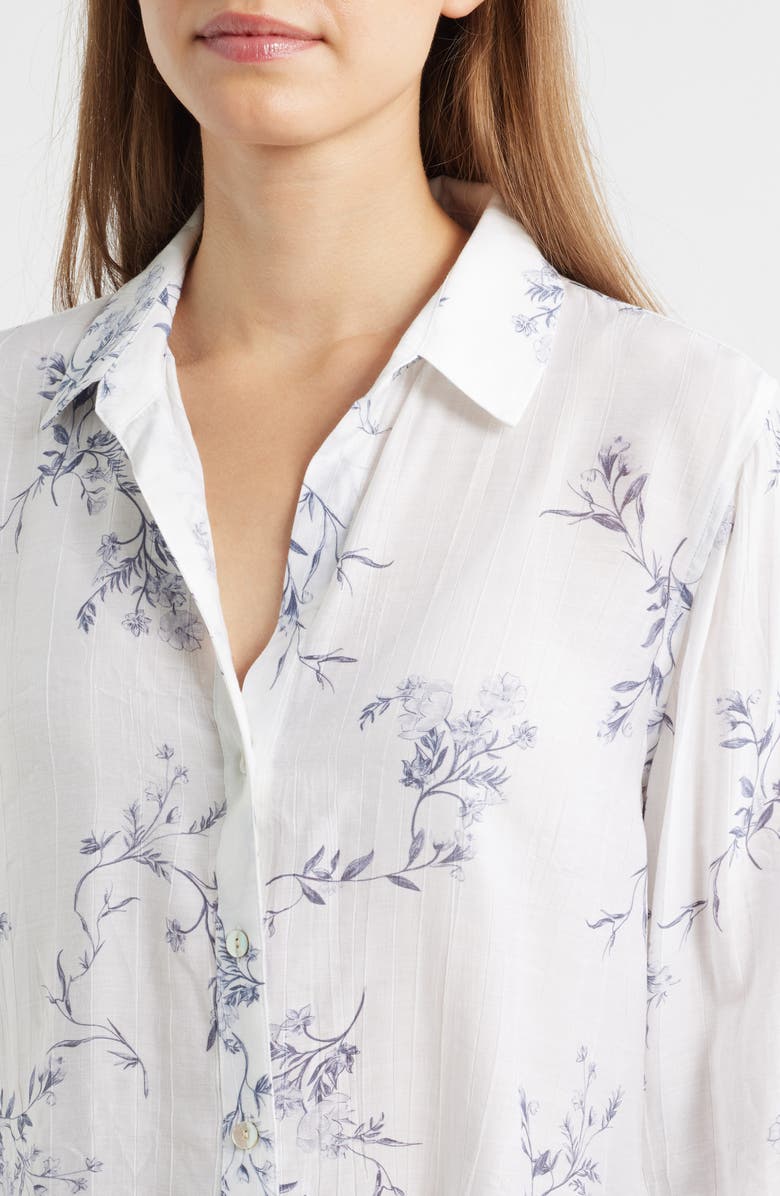 Cloth & Stone Print Button-Up Shirt, Alternate, color, Blue Opal Floral