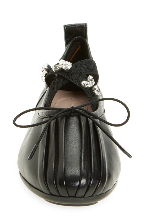Simone Rocha Crystal Embellished Mary Jane Ballerina Flat In Multi