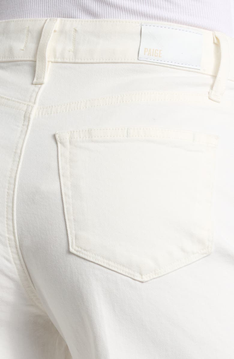 PAIGE Anessa High Waist Raw Hem Wide Leg Jeans, Alternate, color, Tonal Ecru