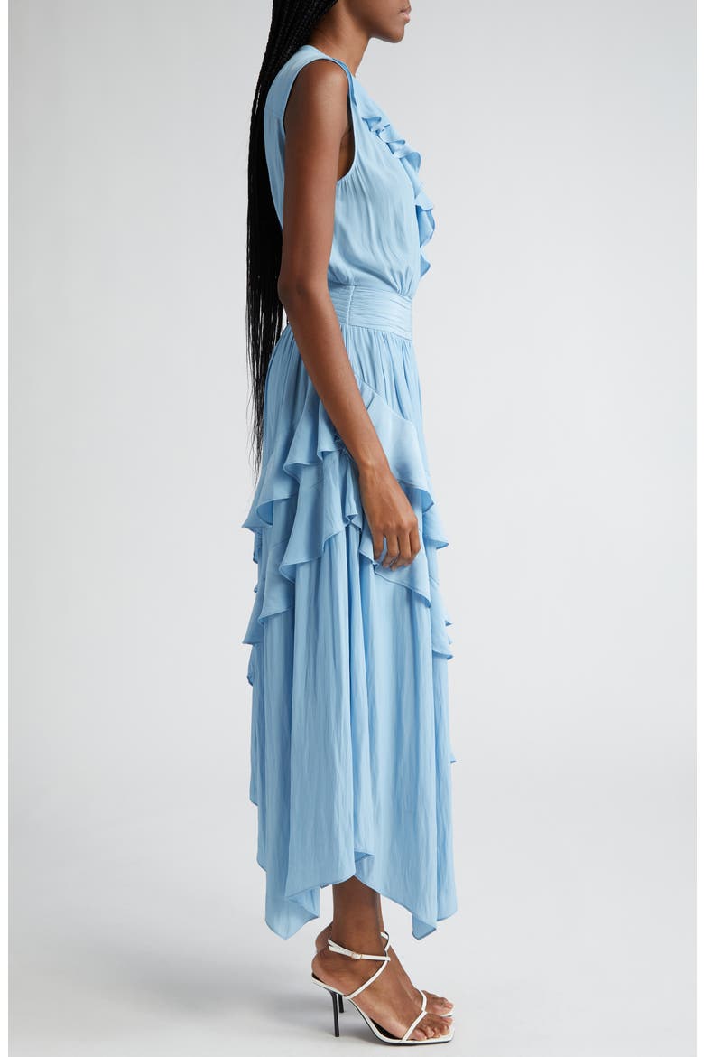 Hadlee Ruffle Detail Sleeveless Dress, Alternate, color, BLUE QUARTZ