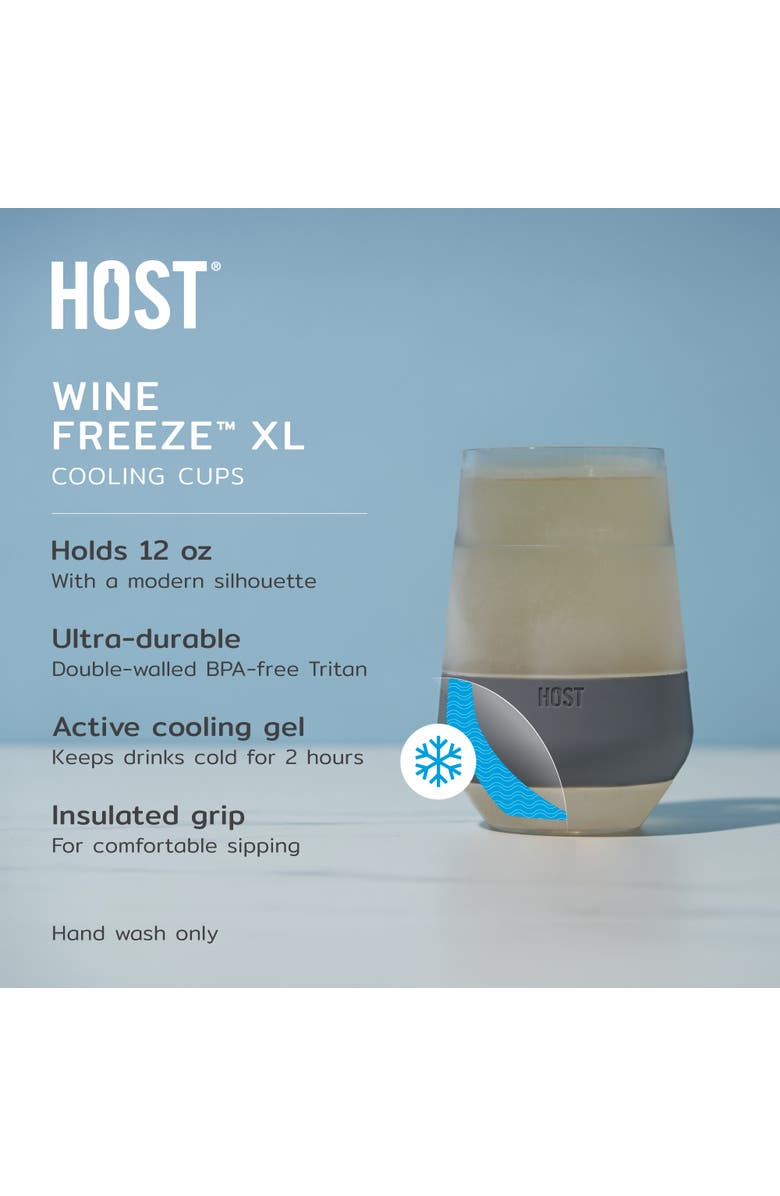 HOST Wine FREEZE XL Cooling Cup Set of 2, Alternate, color, Gray