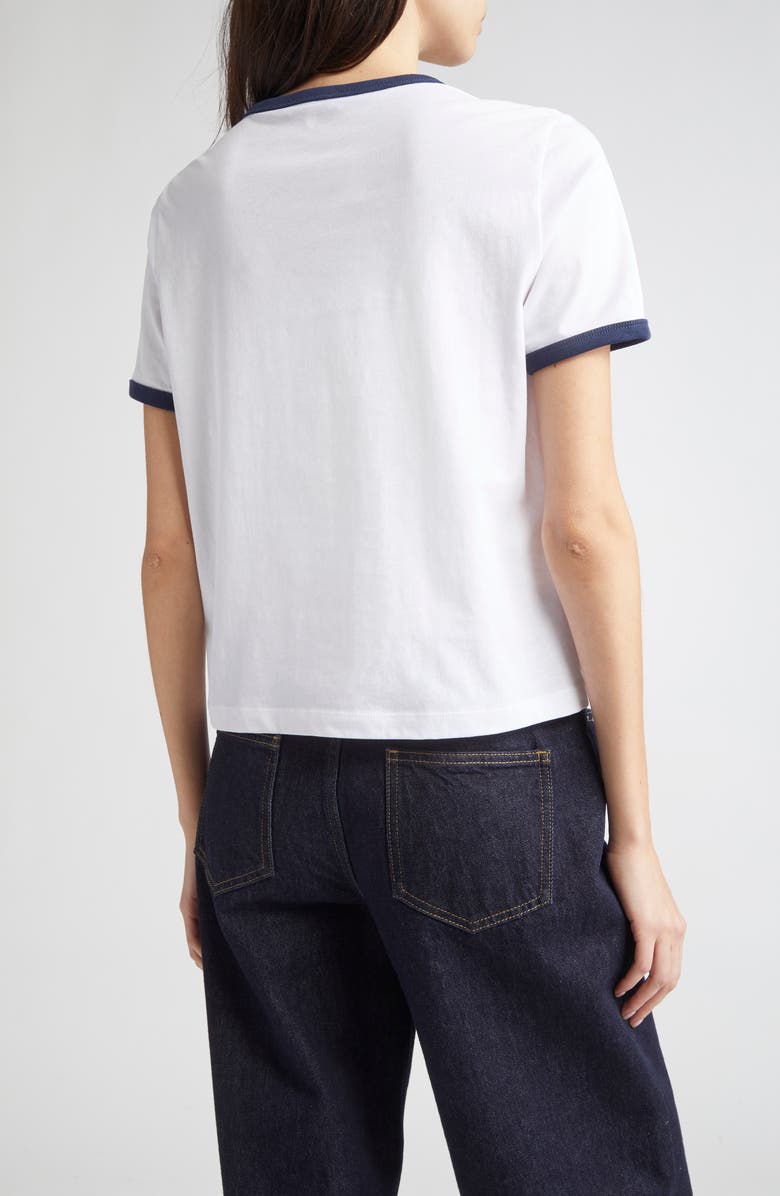 Sporty & Rich California Emblem Graphic Ringer T-Shirt, Alternate, color, Open White