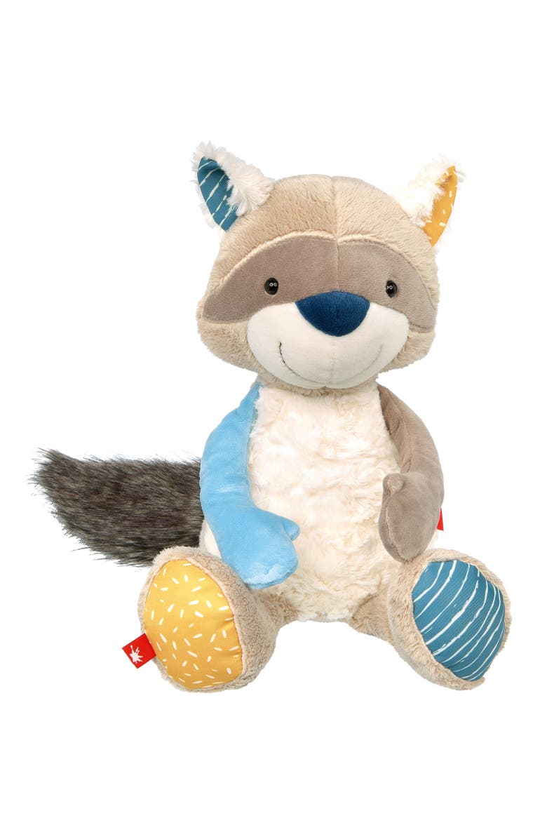 sigikid Patchwork Racoon Plush Toy, Main, color, Multicolored
