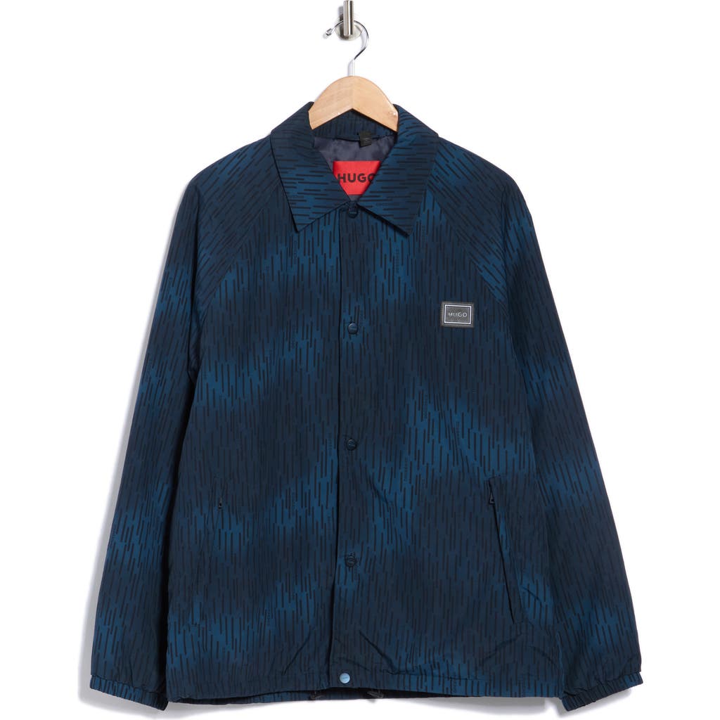 Hugo Boss Hugo Byle Snap Jacket In Blue