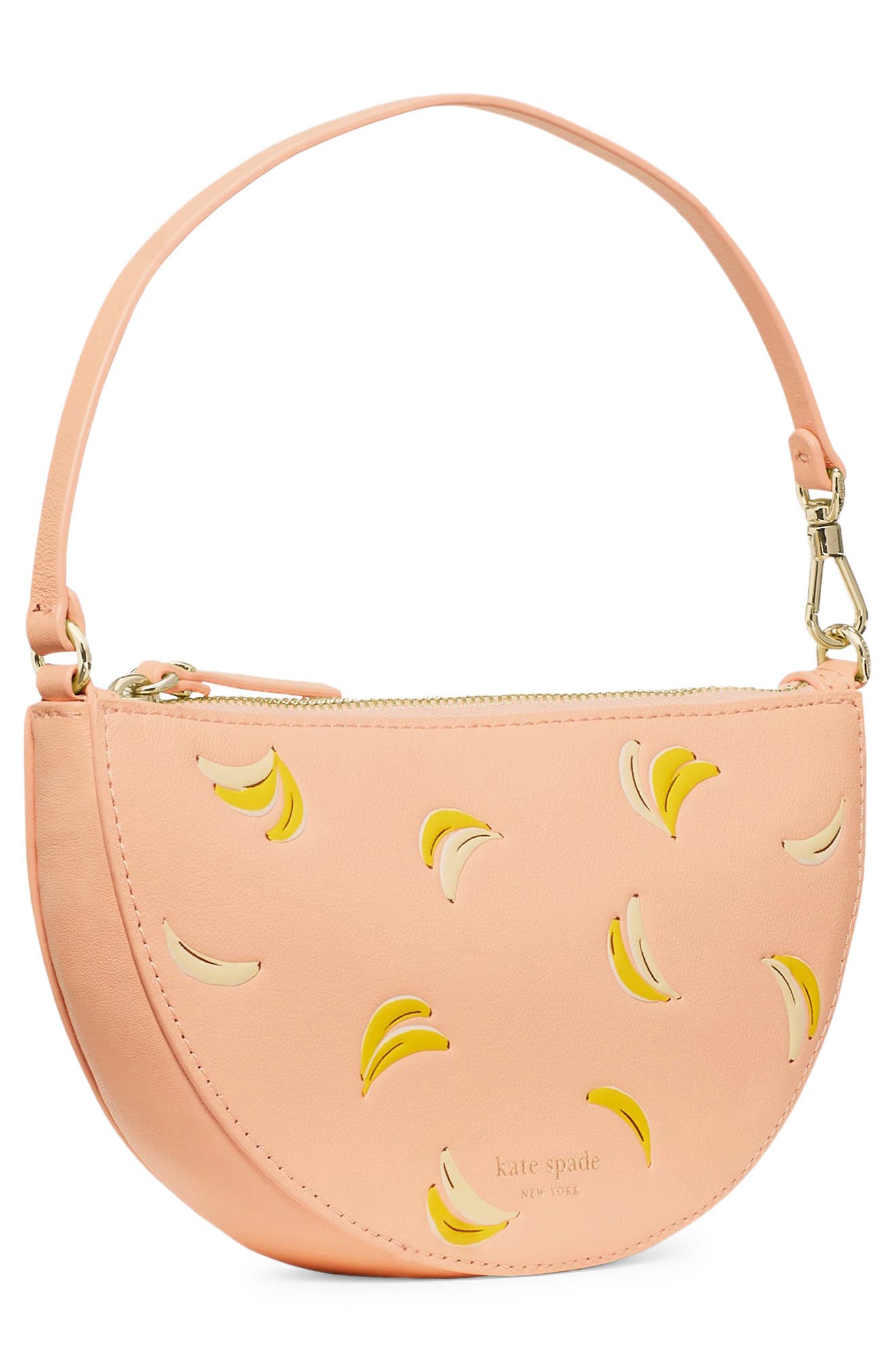 wink leather wristlet, Alternate, color, LIGHT CANTALOUPE