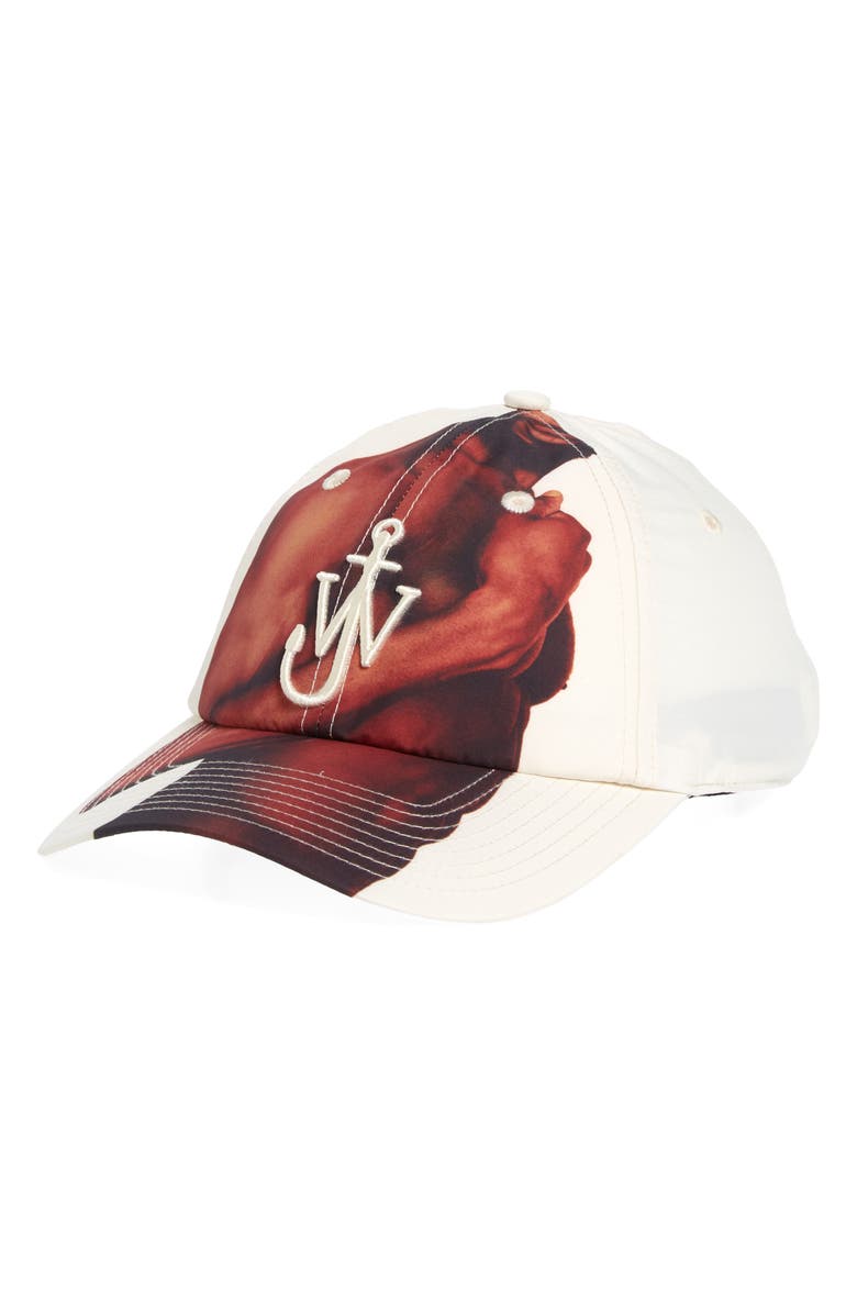 JW Anderson Embroidered Anchor Logo Baseball Cap, Main, color, 