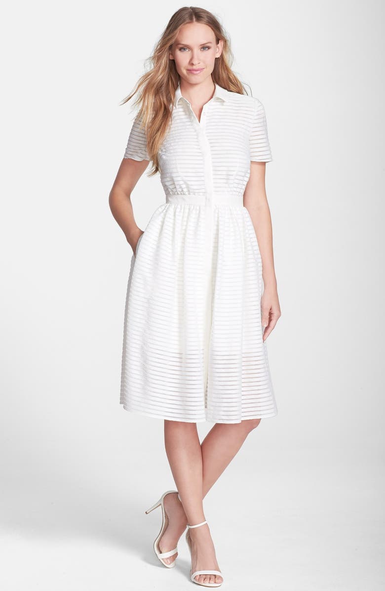 ERIN erin fetherston 'Colette' Shadow Stripe Fit & Flare Shirtdress, Alternate, color, 
