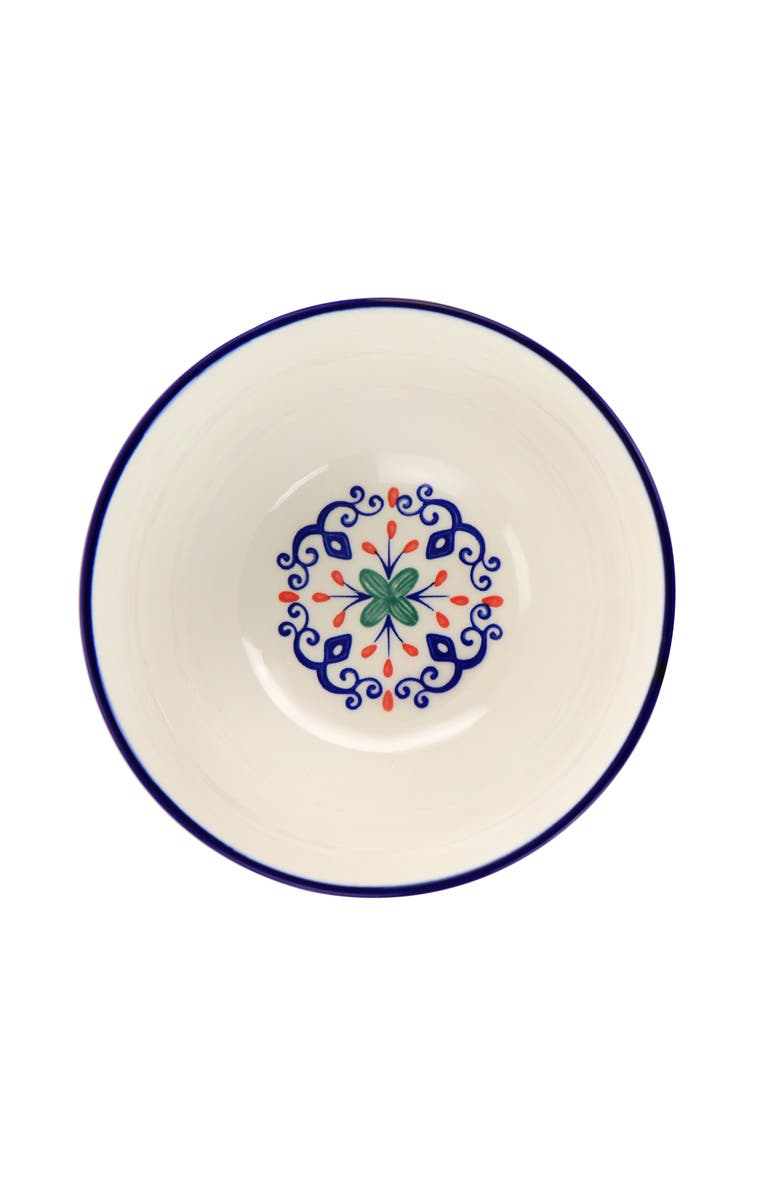 Laurie Gates California Designs Tierra Star 12 piece Hand Painted Dinnerware Set, Alternate, color, Blue