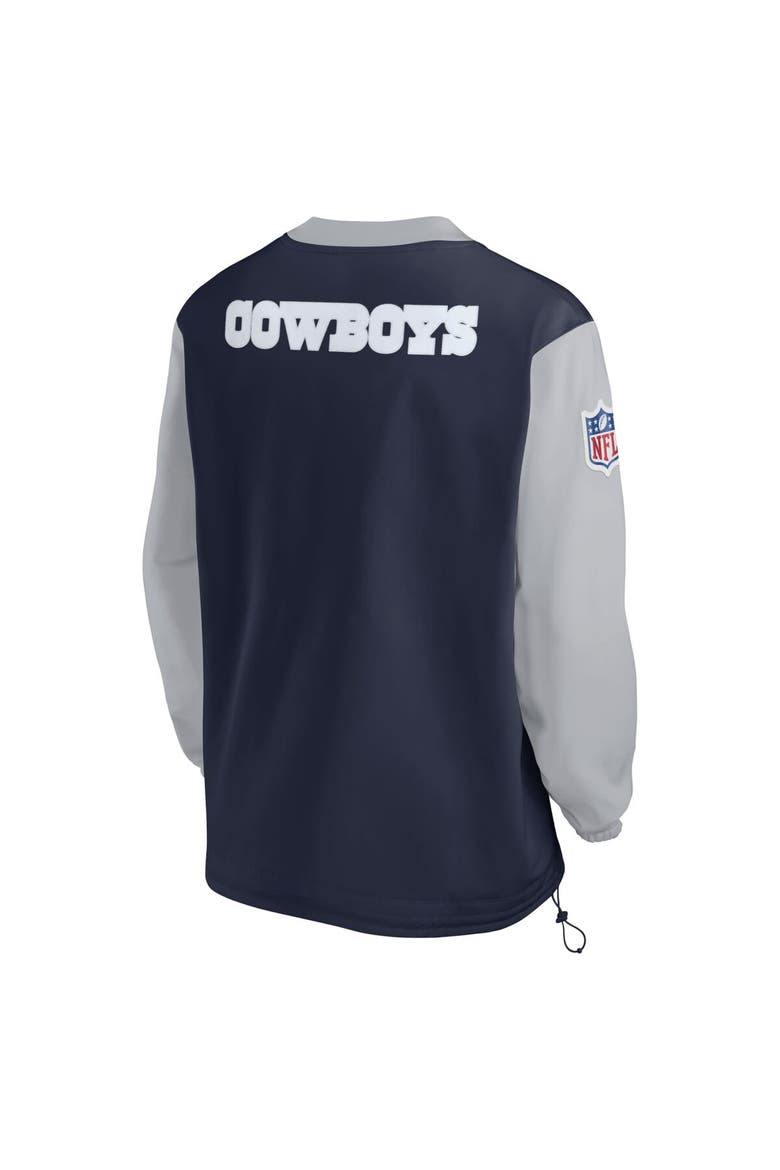 Men's Nike  Navy Dallas Cowboys 2023 Sideline V-Neck Pullover Windshirt, Alternate, color, Navy