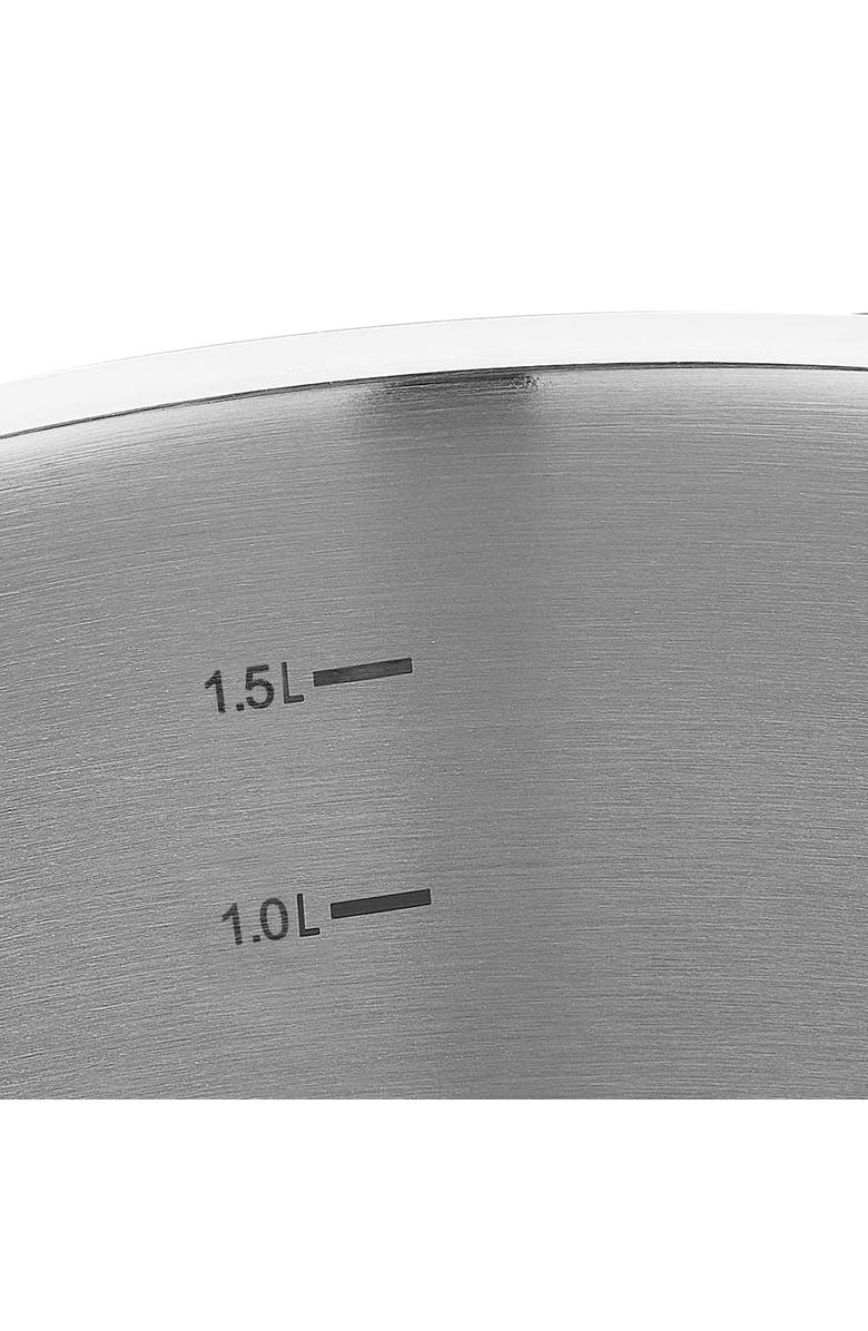 Korkmaz Proline Professional Series 2 Liter Stainless Steel Casserole with Lid, Alternate, color, Metallic Silver