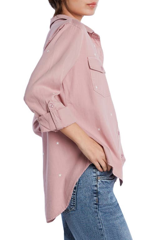 Billy T Pretty Stars Embroidered Button-up Shirt In Pale Mauve