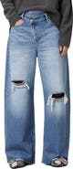 AllSaints Aki Crossover Ripped Wide Leg Jeans