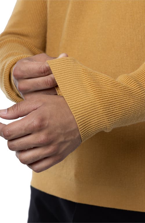 Spring + Mercer Ribbed Crewneck Sweater In Copper