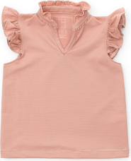 Lila and Hayes Ellie Girls' Sleeveless Ruffled Top by LH Sport
