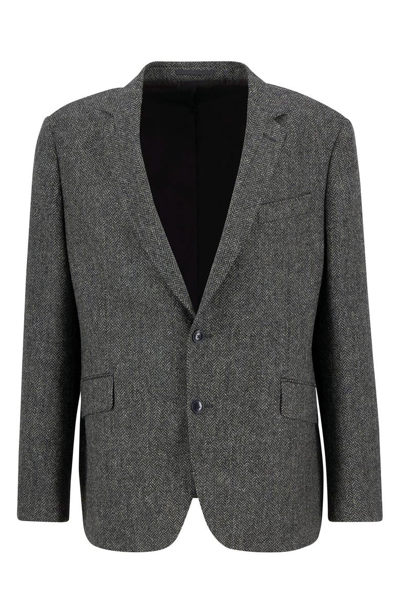 Barbour Firth Moons Wool Herringbone Sport Coat, Alternate, color, Grey