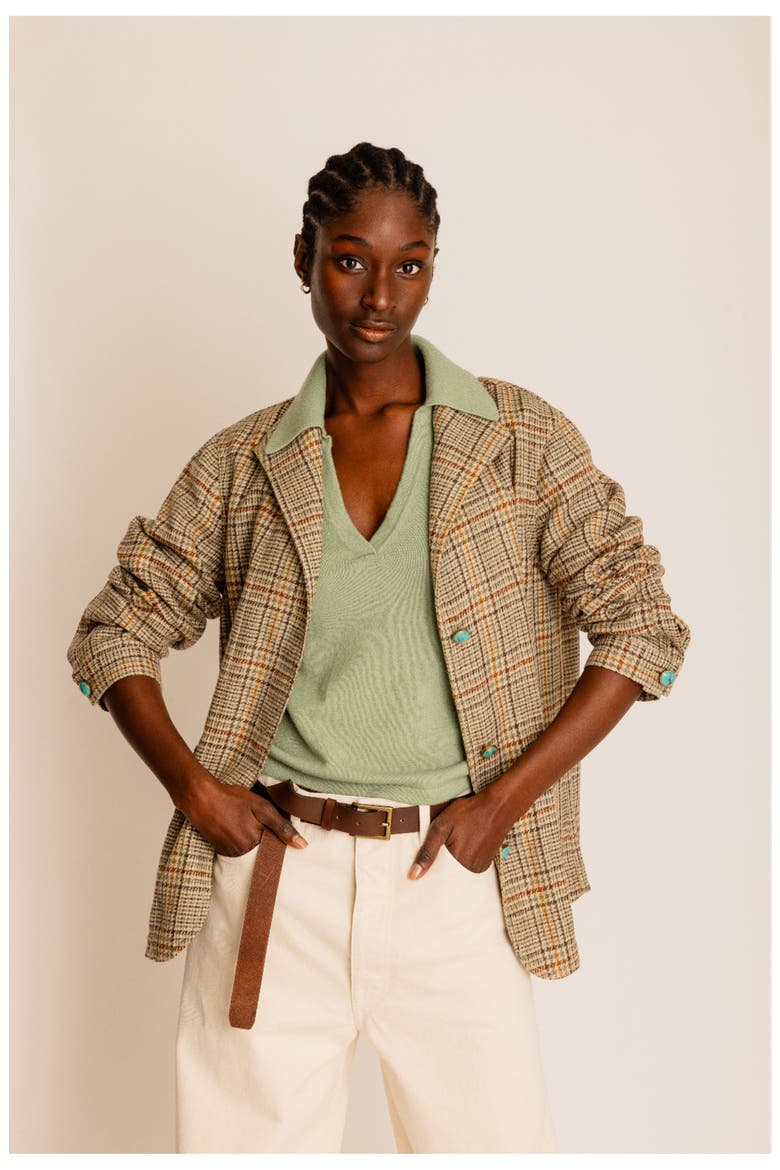 Scotland Classic Wool Check Jacket, Alternate, color, MIX