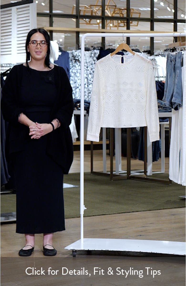 Maddot Mixed Lace Long Sleeve Top, sales video thumbnail