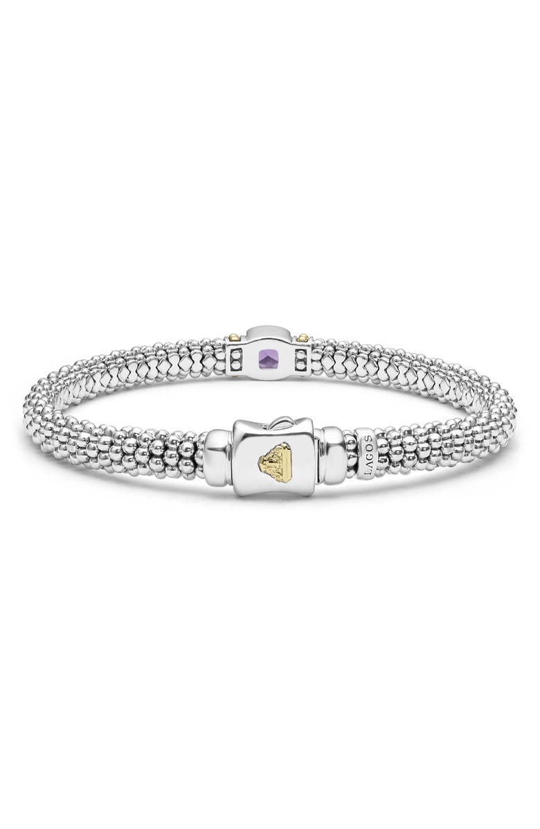 LAGOS Amethyst Caviar Bracelet, Alternate, color, 