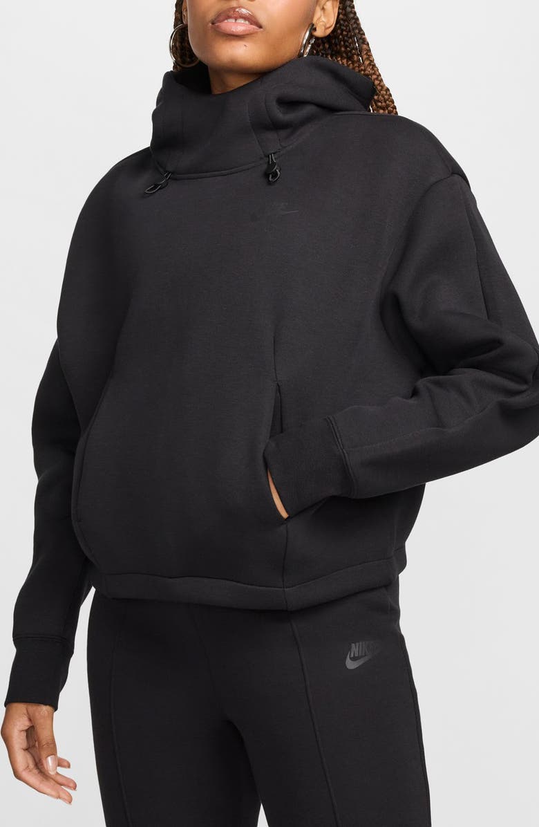 Nike Sportswear Oversize Tech Fleece Hoodie, Main, color, Black/ Black