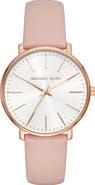 Michael Kors Pyper Leather Strap Watch, 38mm